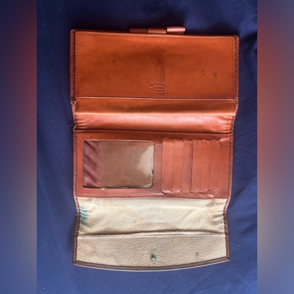 Vintage Dooney & Bourke Wallet Pre-Loved Kiss Lock Check book - Picture 7 of 8